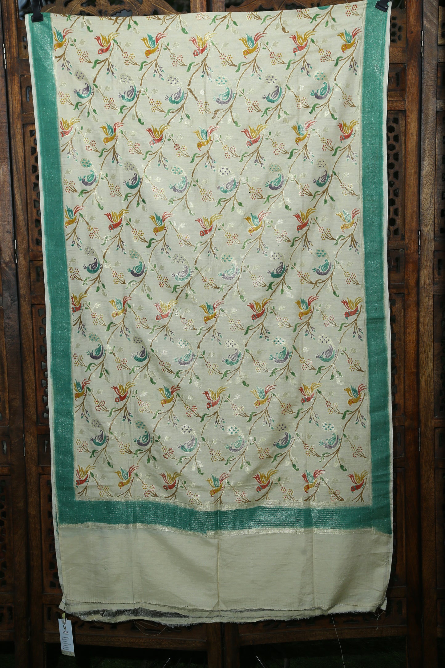 Esra's Handloom Banarasi Semi Moonga Silk Hand Brush Dupatta