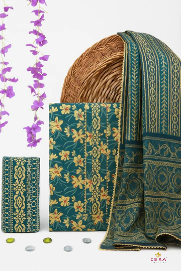 Esra 3Pc Cotton Suits with Gota Patti Work