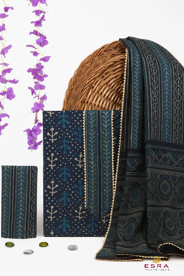 Esra 3Pc Cotton Suits with Gota Patti Work