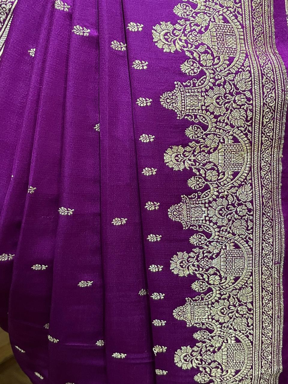 Esra's Handloom/Handwoven Banarasi Katan Silk Saree
