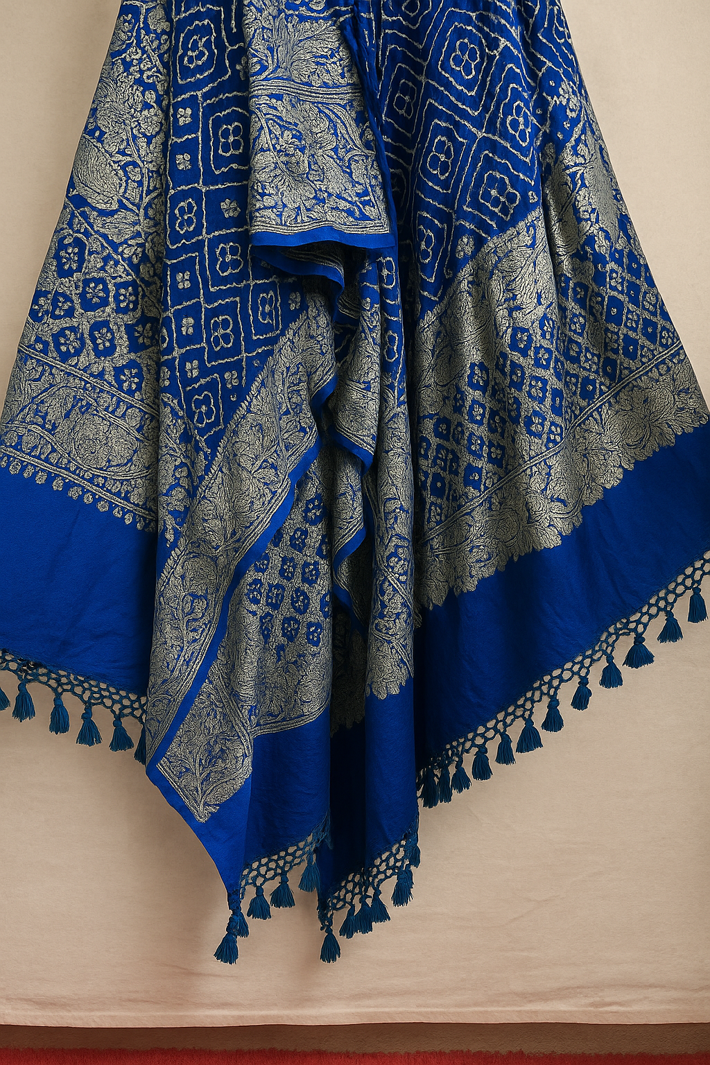 Esra's Banarasi Chiffon Khaddi Dupatta With Zari Work