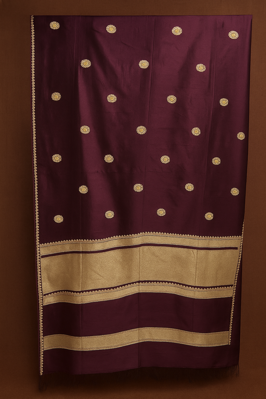 Esra's Handloom/Handwoven Banarasi Katan Silk Dupatta