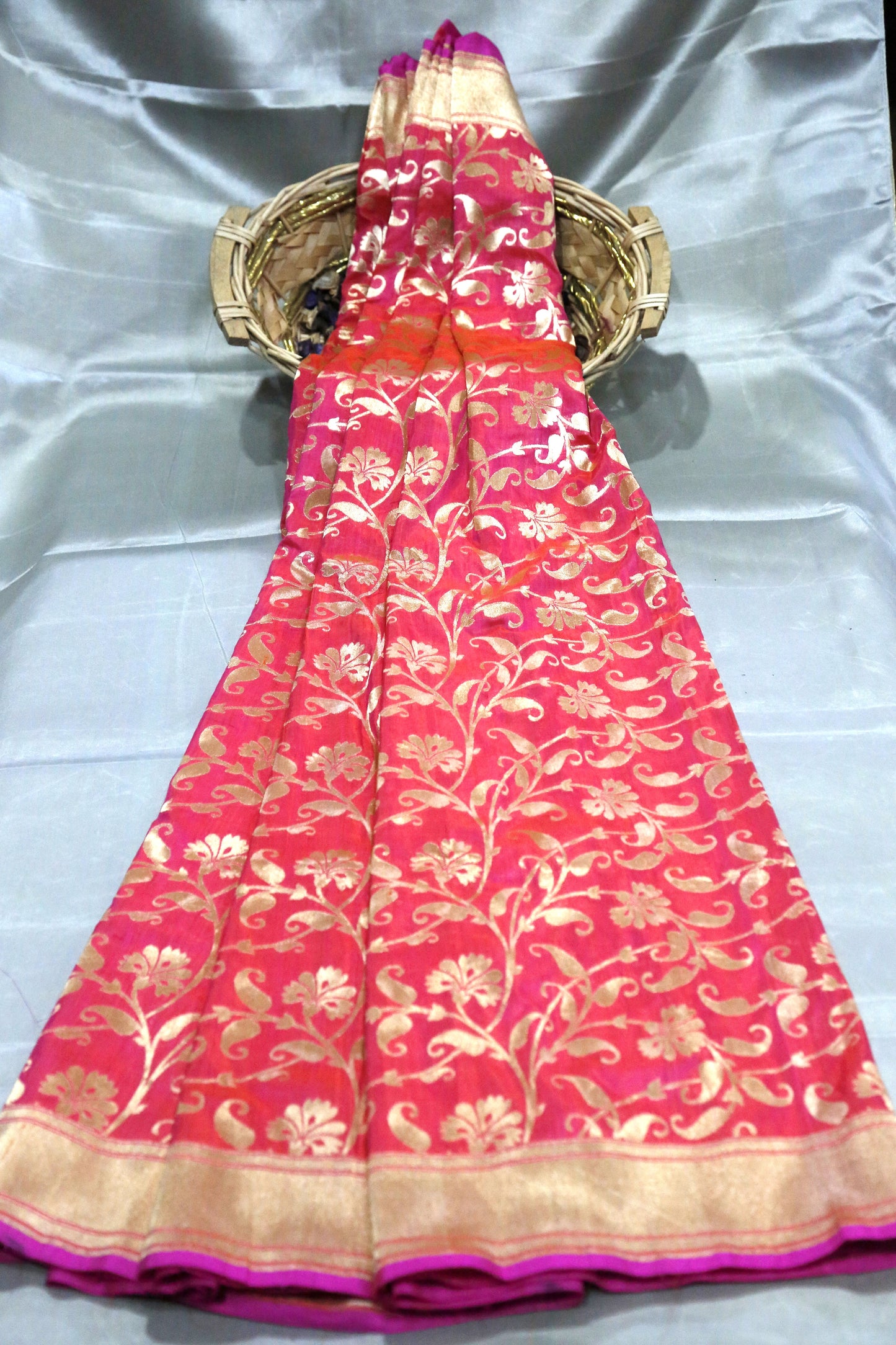 Esra's Handloom/Handwoven Banarasi Katan Silk Saree