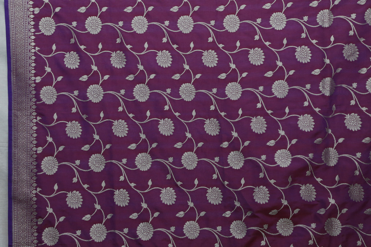 Esra's Handloom Banarasi Semi Silk Zari Floral Jaal Dupatta