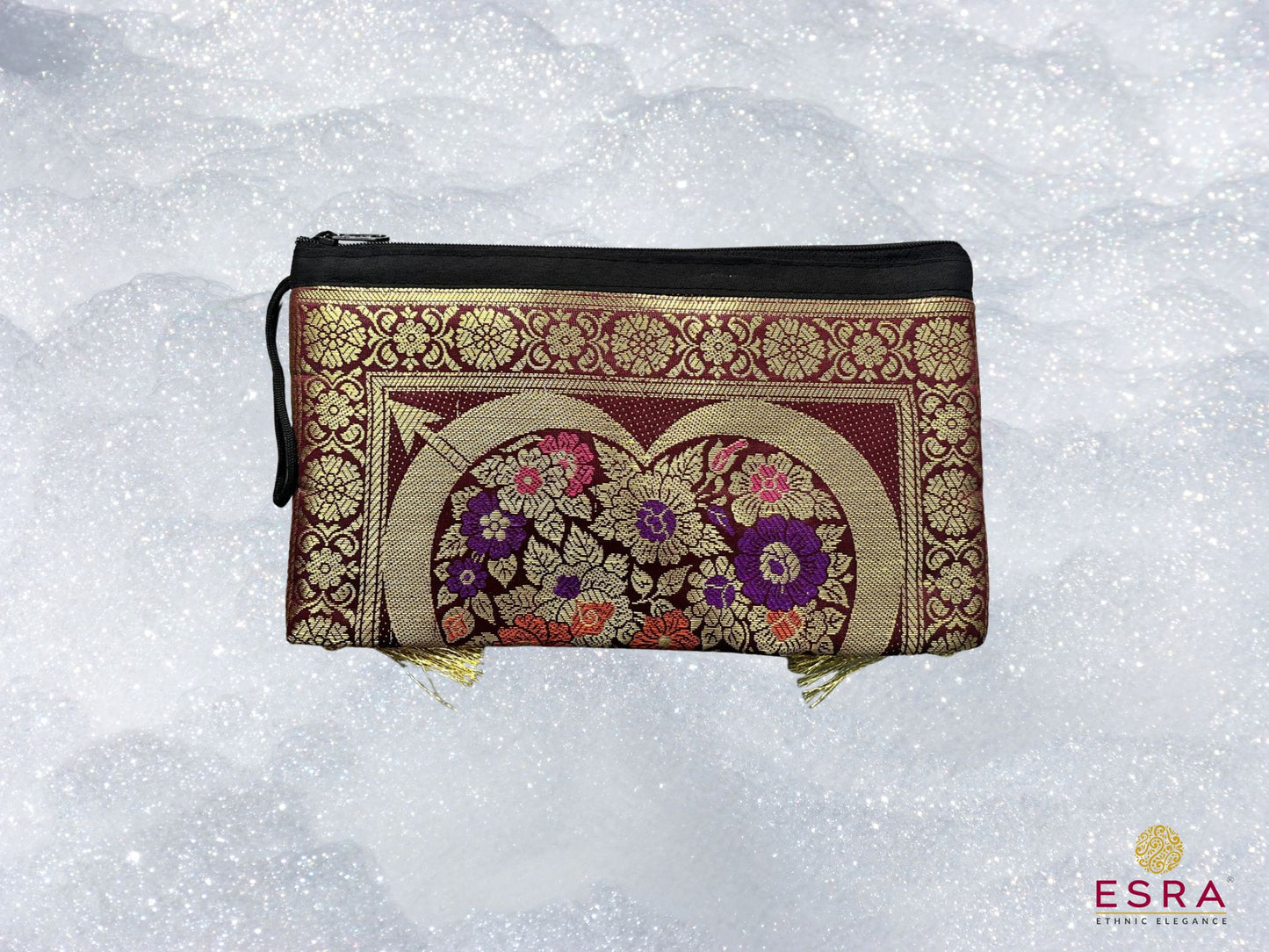 Esra's Banarasi Brocade Silk Money Purse