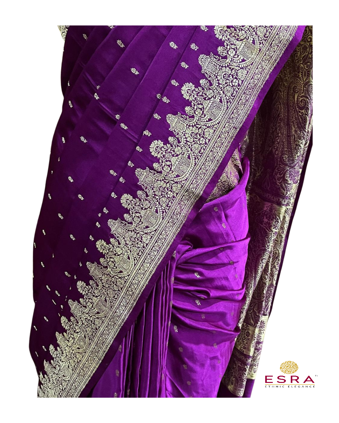 Esra's Handloom/Handwoven Banarasi Katan Silk Saree