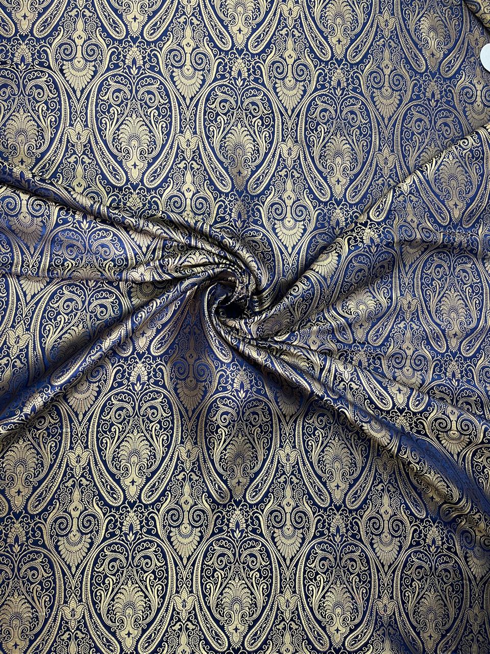 Esra's Handloom/Handwoven Banarasi Brocade Fabric. (Price Per Meter)