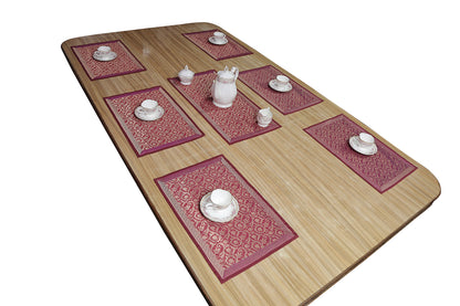 Esra's Banarasi Brocade Placemats and Table Runner.
