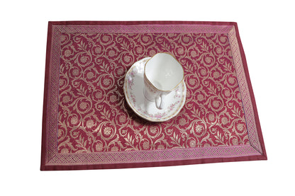 Esra's Banarasi Brocade Placemats and Table Runner.