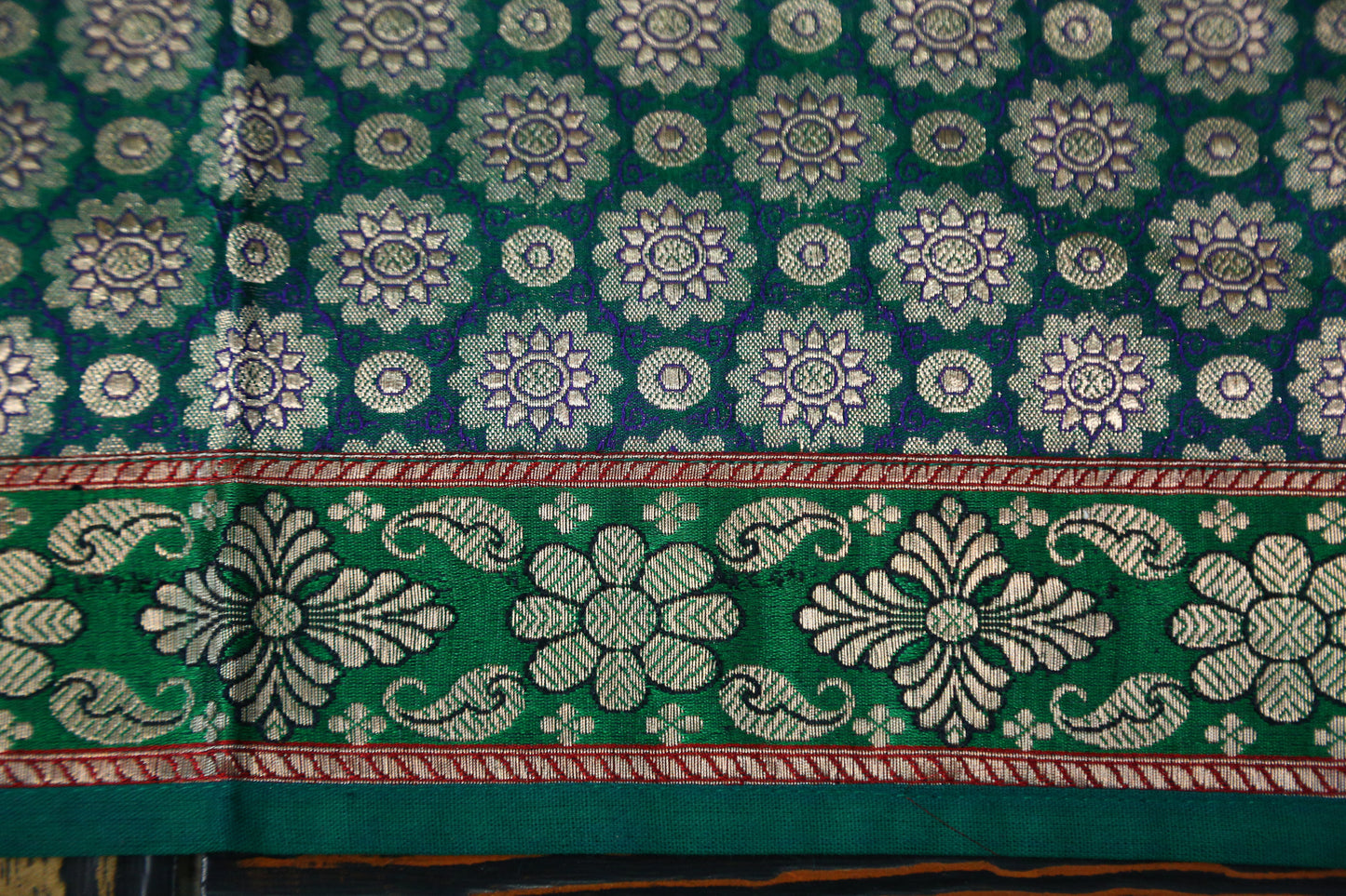 Esra's Banarasi Banarasi Brocade Silk Table Runner