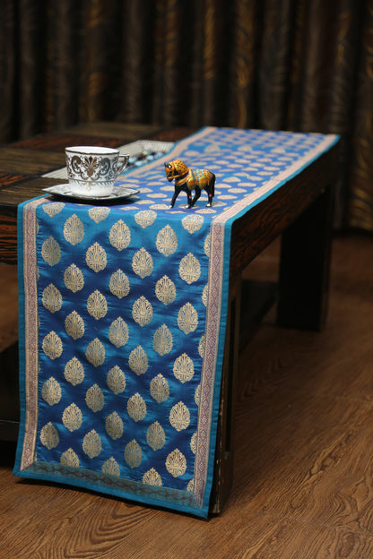 Esra's Banarasi Handcrafted Brocade Silk Table Runner
