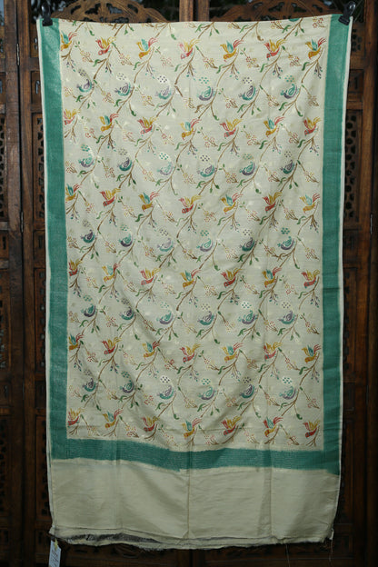Esra's Handloom Banarasi Semi Moonga Silk Hand Brush Dupatta