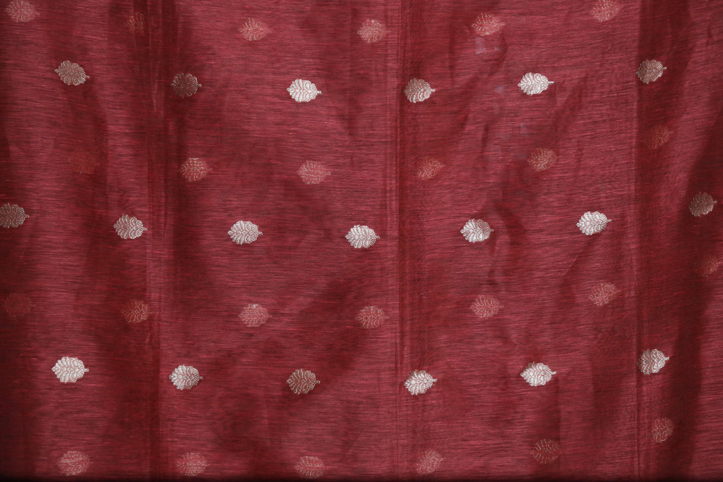 Esra's Handloom Kora Silk Linen Zari Kadwa Booti Dupatta