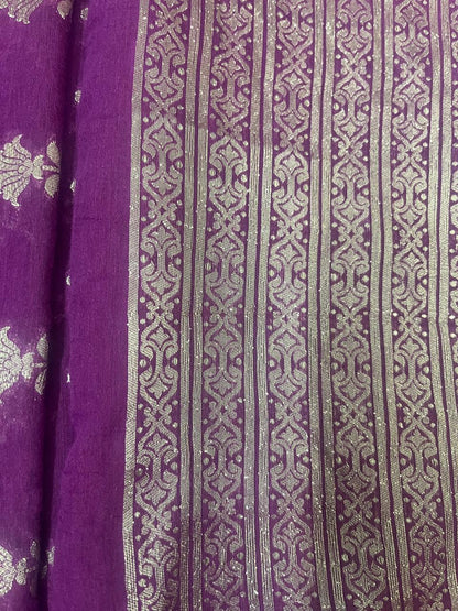Esra's Handloom Banarasi 3 pc Semi-Cotton Suit