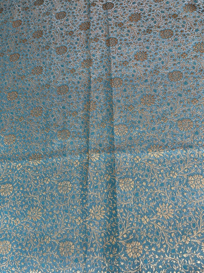 Esra's Handloom/Handwoven Banarasi Satin Silk Fabric.(Price Per Meter)