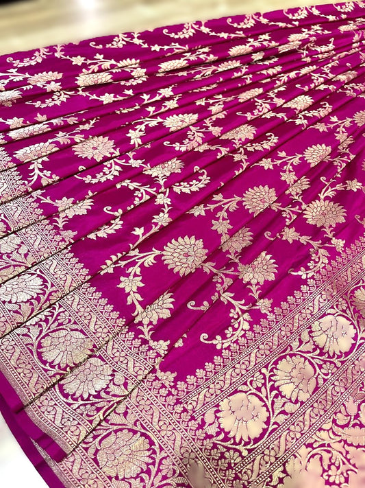 Esra Handloom/Handwoven Banarasi Katan Katwar Silk Saree