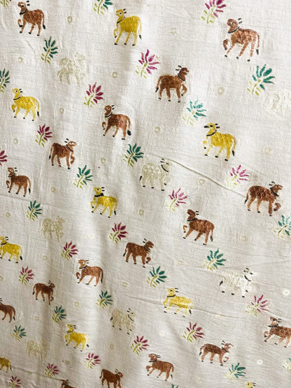 Esra's Handloom/Handwoven Banarasi Semi-Moonga Silk Dupatta