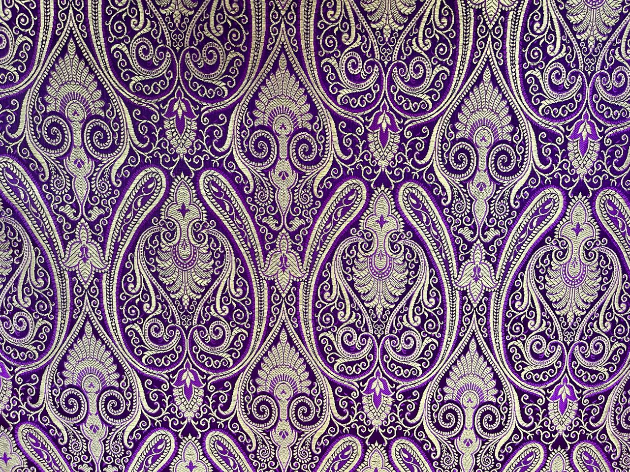 Esra's Handloom/Handwoven Banarasi Brocade Fabric.(Price Per Meter)
