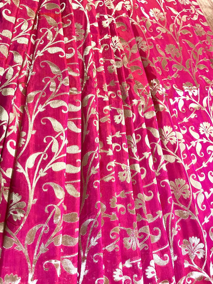 Esra's Handloom/Handwoven Banarasi Katan Silk Saree