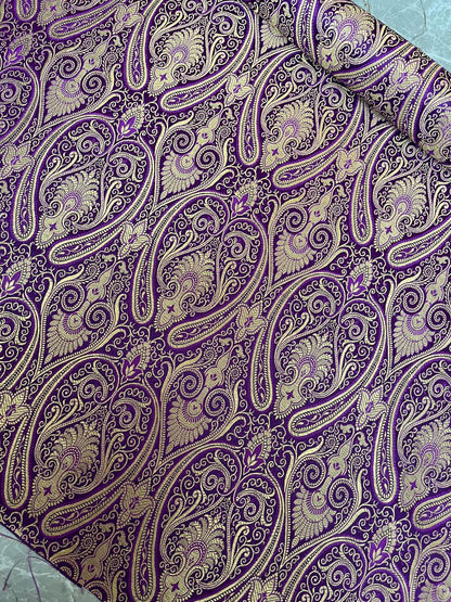 Esra's Handloom/Handwoven Banarasi Brocade Fabric.(Price Per Meter)
