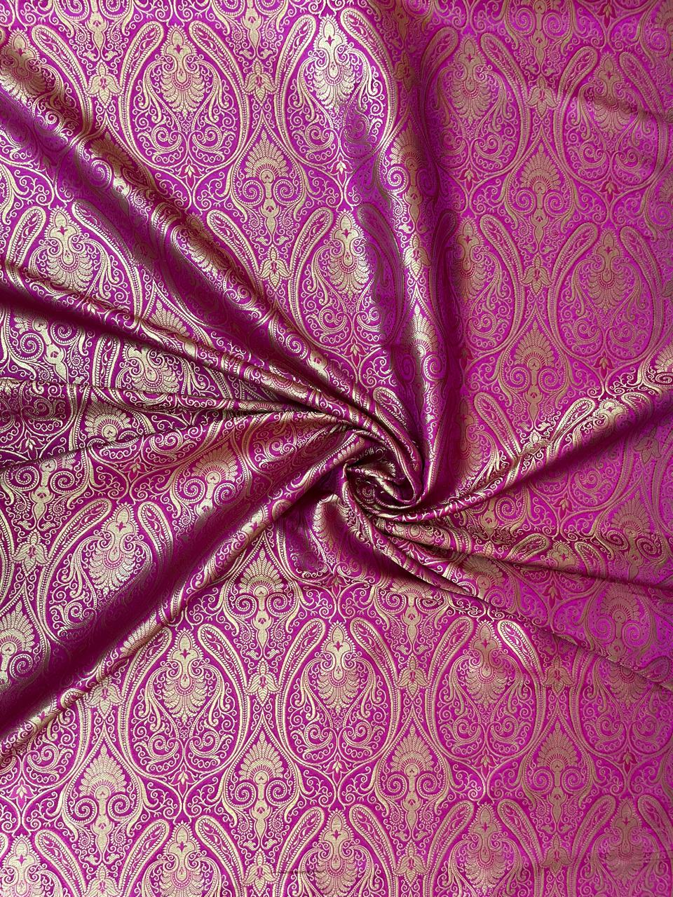Esra's Handloom/Handwoven Banarasi Brocade Fabric. (Price Per Meter)