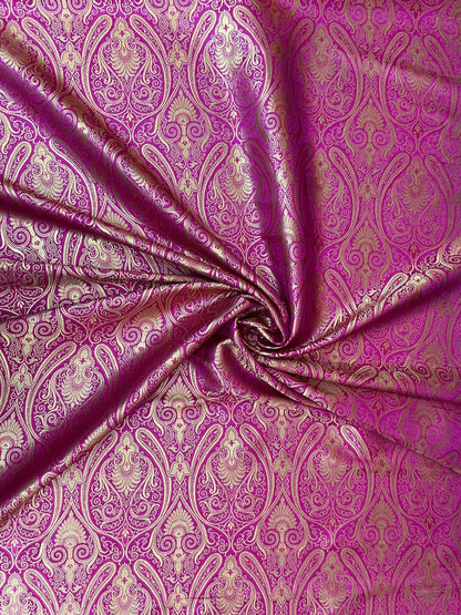 Esra's Handloom/Handwoven Banarasi Brocade Fabric. (Price Per Meter)