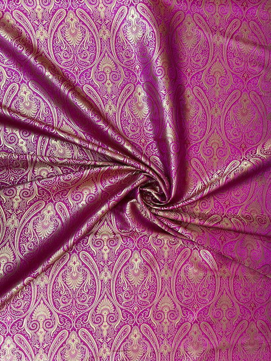 Esra's Handloom/Handwoven Banarasi Brocade Fabric. (Price Per Meter)