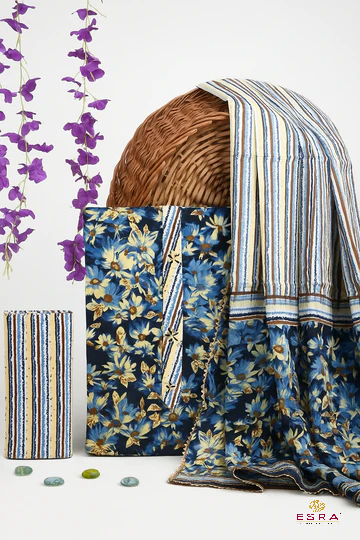 Esra 3Pc Cotton Suits with Gota Patti Work