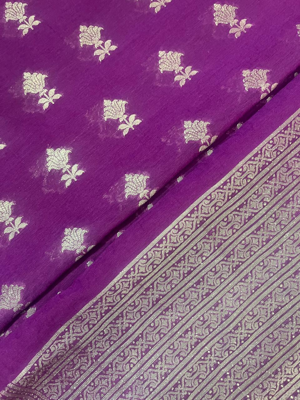 Esra's Handloom Banarasi 3 pc Semi-Cotton Suit