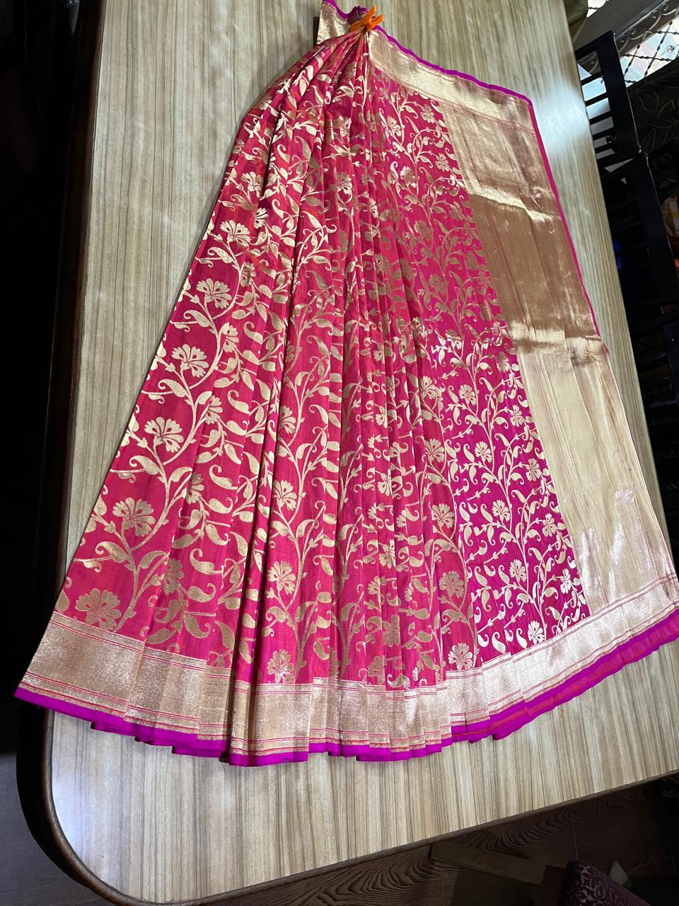 Esra's Handloom/Handwoven Banarasi Katan Silk Saree