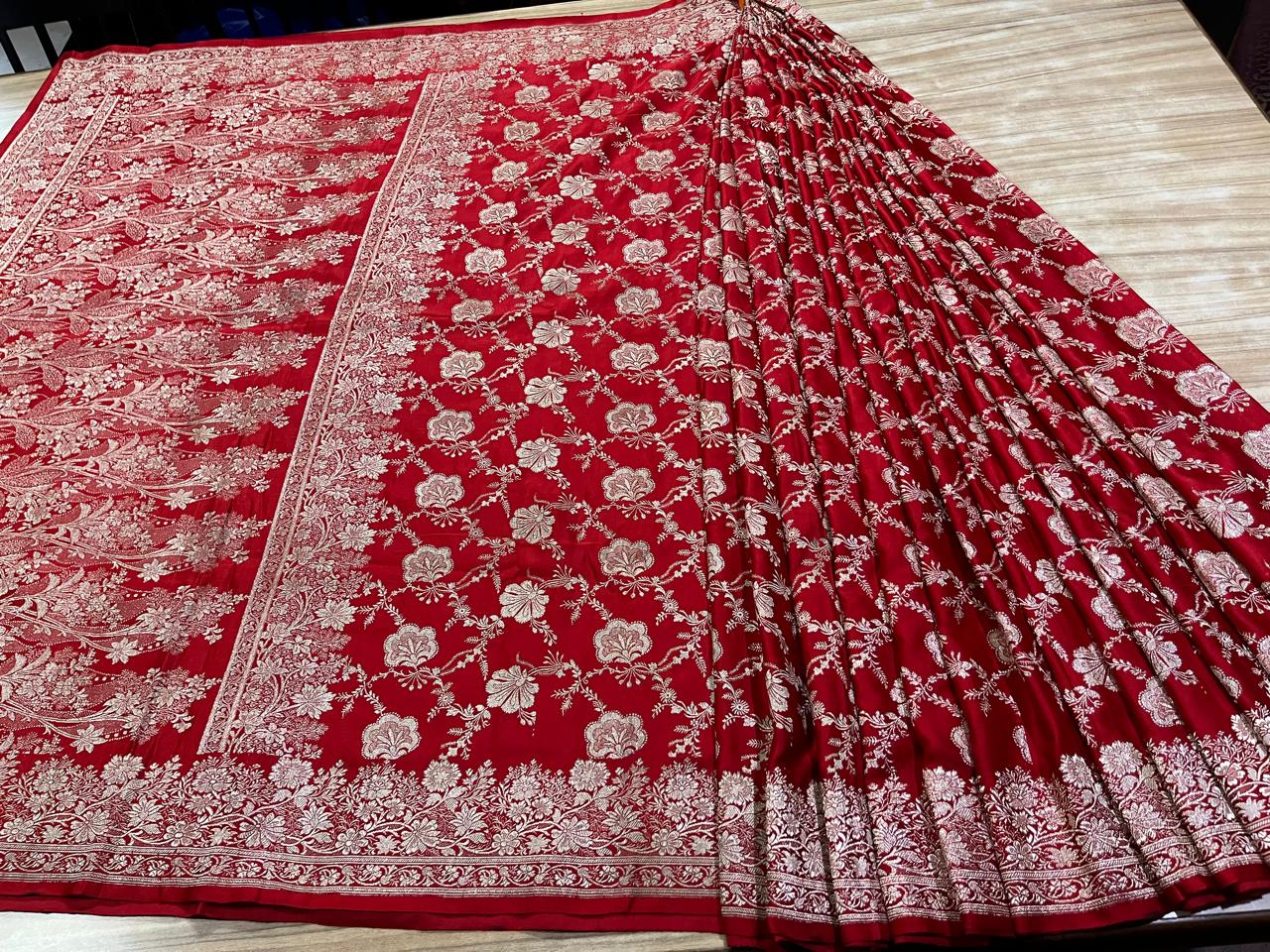 Esra's Handloom/Handwoven Banarasi Katan Silk Saree