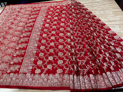 Esra's Handloom/Handwoven Banarasi Katan Silk Saree