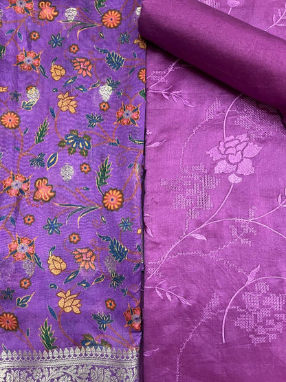 Esra's Handloom / Handwoven Banarasi 3 pc Cotton Silk Suit