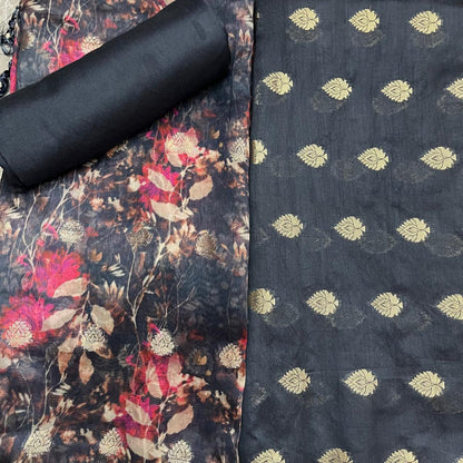 Esra's Handloom / Handwoven Banarasi 3 pc Cotton Silk Suit