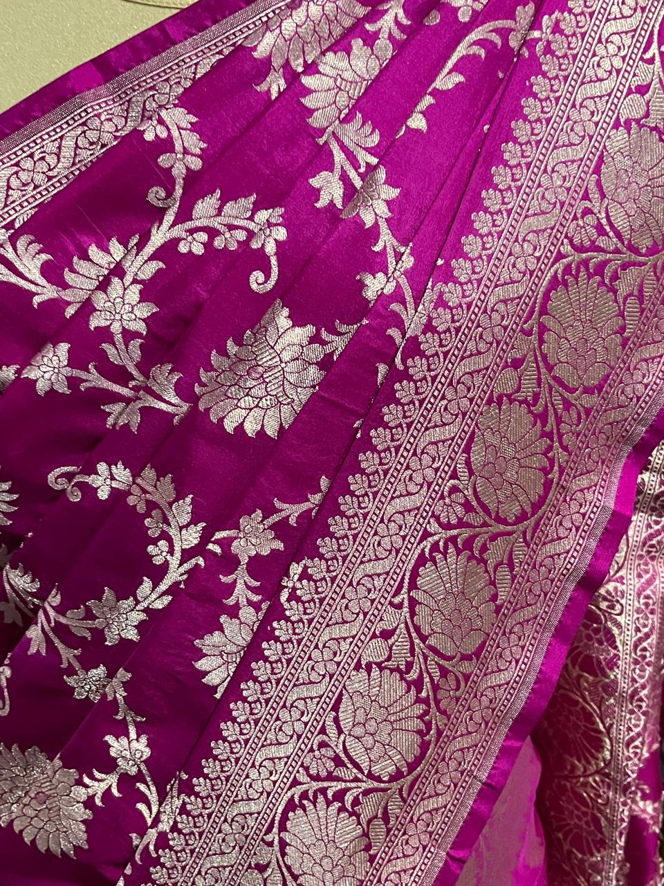 Esra Handloom/Handwoven Banarasi Katan Katwar Silk Saree