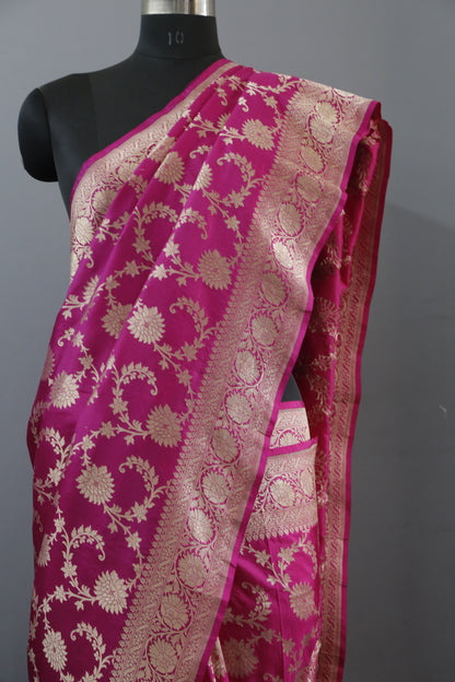 Esra Handloom/Handwoven Banarasi Katan Katwar Silk Saree