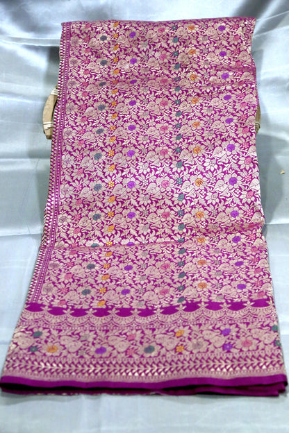 Esra Handloom/Handwoven Banarasi Pure Katan Silk Saree
