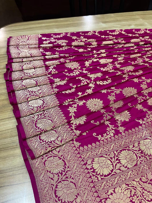 Esra Handloom/Handwoven Banarasi Katan Katwar Silk Saree
