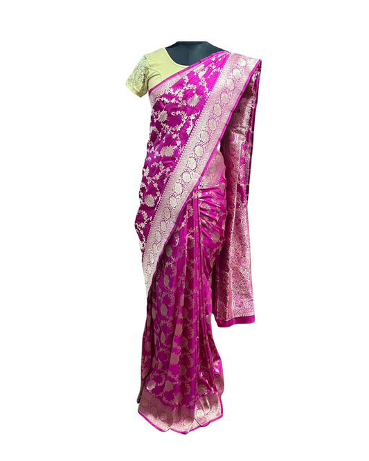 Esra Handloom/Handwoven Banarasi Katan Katwar Silk Saree