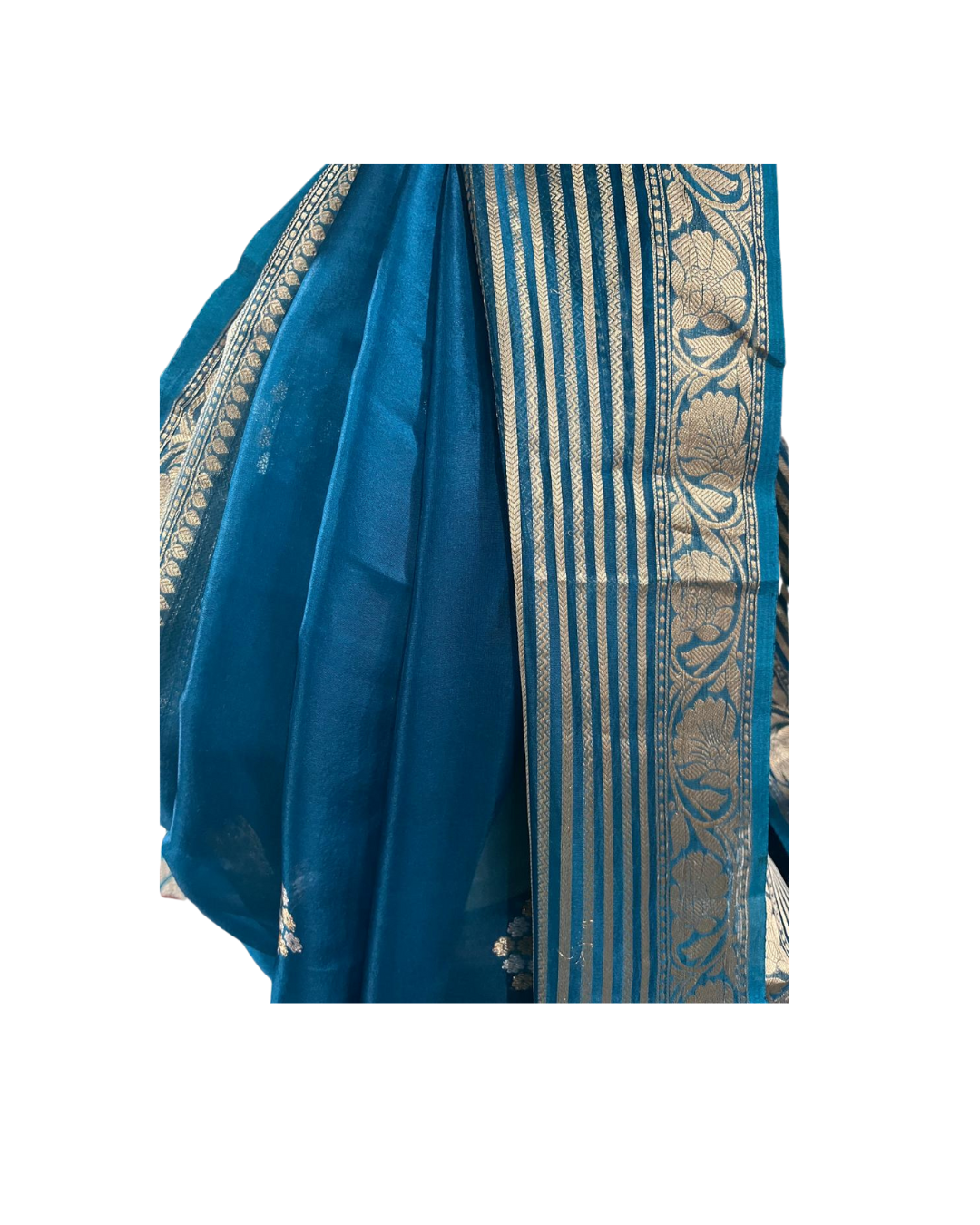 Esra's Handloom/Handwoven Banarasi Kora Silk Kaduwa Saree