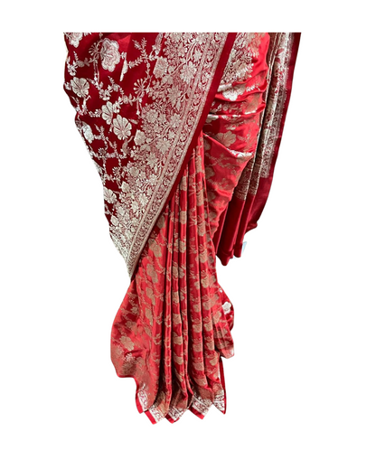 Esra's Handloom/Handwoven Banarasi Katan Silk Saree