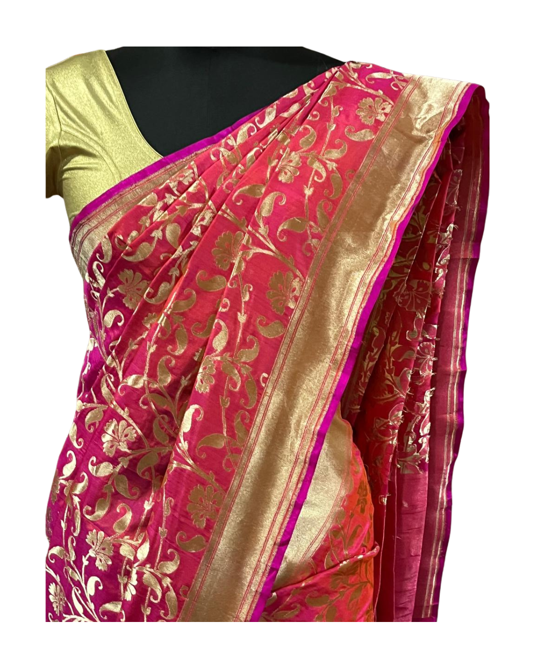 Esra's Handloom/Handwoven Banarasi Katan Silk Saree