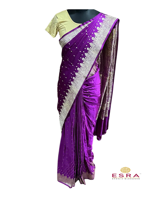 Esra's Handloom/Handwoven Banarasi Katan Silk Saree