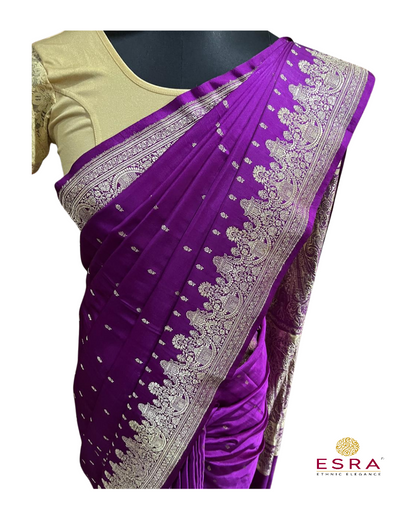 Esra's Handloom/Handwoven Banarasi Katan Silk Saree