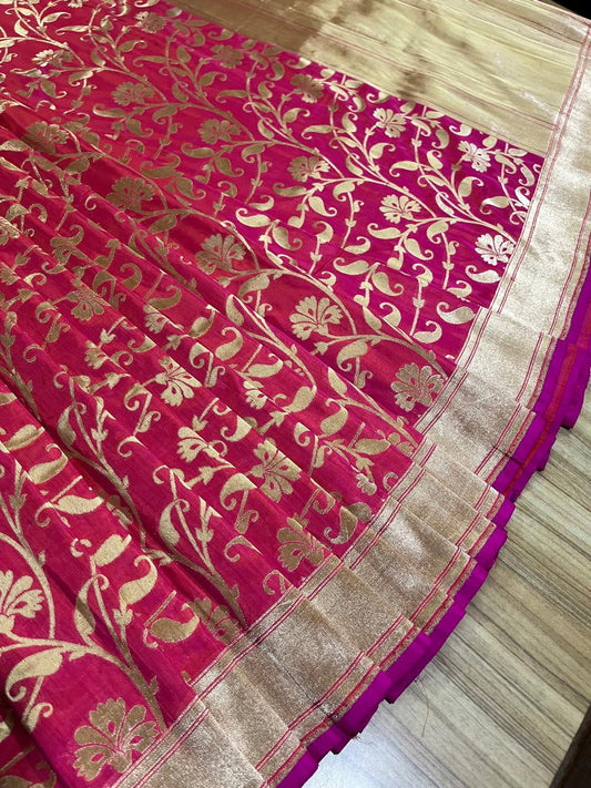 Esra's Handloom/Handwoven Banarasi Katan Silk Saree