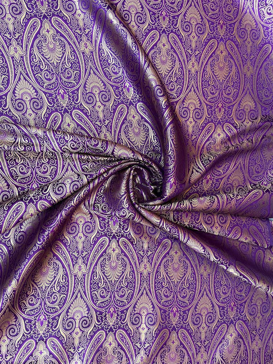 Esra's Handloom/Handwoven Banarasi Brocade Fabric.(Price Per Meter)