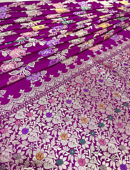 Esra Handloom/Handwoven Banarasi Pure Katan Silk Saree