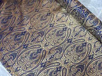 Esra's Handloom/Handwoven Banarasi Brocade Fabric. (Price Per Meter)
