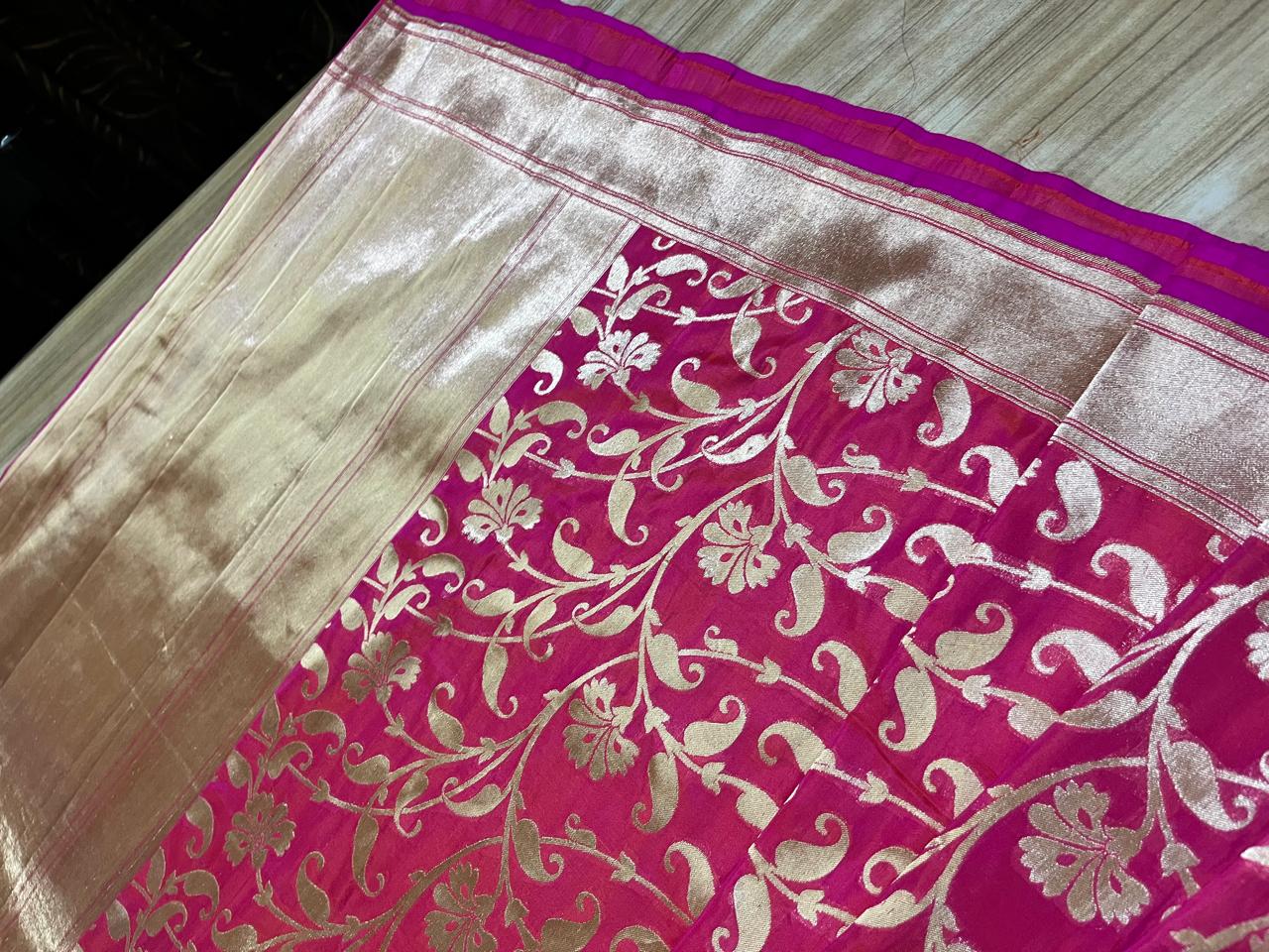 Esra's Handloom/Handwoven Banarasi Katan Silk Saree