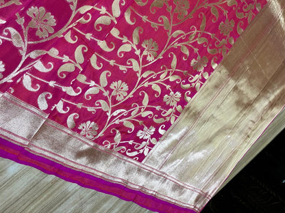 Esra's Handloom/Handwoven Banarasi Katan Silk Saree